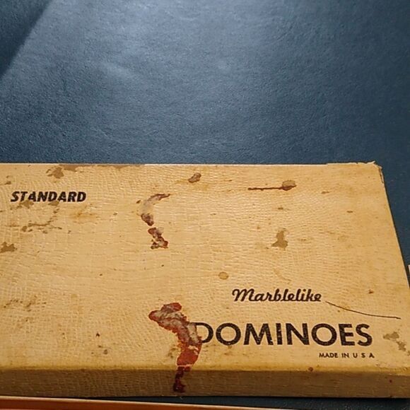 Vintage Marblelike Dominoes "Texas 42" Cardinal Industries Cottagecore Country - Picture 3 of 8